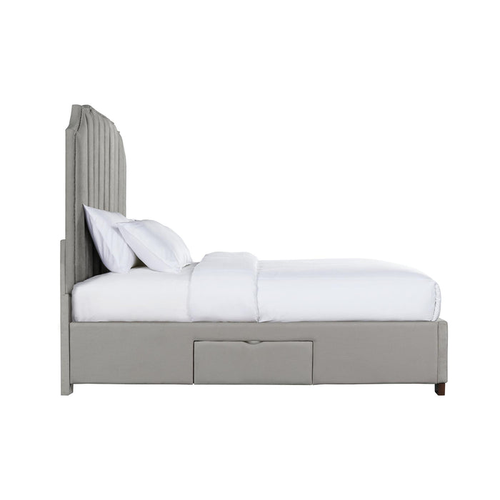 Harper Queen Upholstered Storage Bed - Faith Furniture (Manhattan, KS)