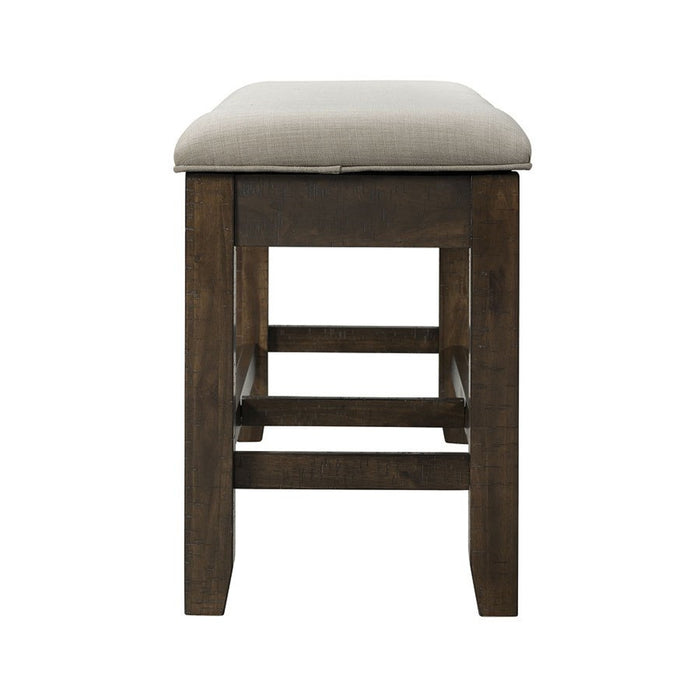 Elements International Colorado Counter Height Bench in Charcoal - Faith Furniture (Manhattan, KS)