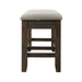 Elements International Colorado Counter Height Bench in Charcoal - Faith Furniture (Manhattan, KS)