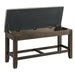 Elements International Colorado Counter Height Bench in Charcoal - Faith Furniture (Manhattan, KS)