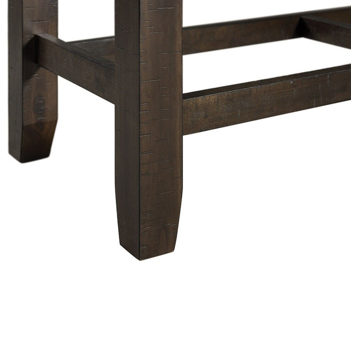 Elements International Colorado Counter Height Bench in Charcoal - Faith Furniture (Manhattan, KS)