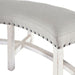 Elements International Condesa Round Bench in White - Faith Furniture (Manhattan, KS)