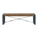 Elements International Industrial Bench in Gunmetal and Brown - Faith Furniture (Manhattan, KS)