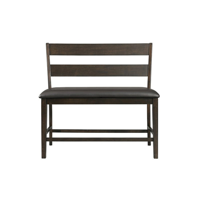 Elements International Mango Counter Height Bench in Dark Brown - Faith Furniture (Manhattan, KS)