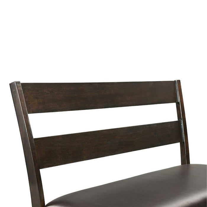 Elements International Mango Counter Height Bench in Dark Brown - Faith Furniture (Manhattan, KS)