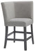 Elements International Seneca Counter Height Dining Corner Bench with Back in Grey image