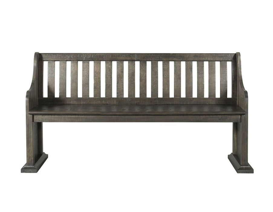 Elements International Stone Dining Bench in Dark Ash - Faith Furniture (Manhattan, KS)