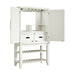 Elements International Stone Bar Buffet w/ith Hutch in White - Faith Furniture (Manhattan, KS)