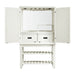 Elements International Stone Bar Buffet w/ith Hutch in White - Faith Furniture (Manhattan, KS)