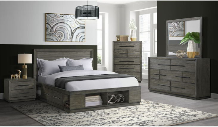 Elements International Elation 7 Drawer Gentlemens Chest in Gray - Faith Furniture (Manhattan, KS)