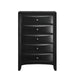 Elements International Emily 5 Drawer Chest in Black - Faith Furniture (Manhattan, KS)