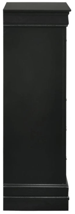 Elements International Louis Philippe Chest in Black - Faith Furniture (Manhattan, KS)