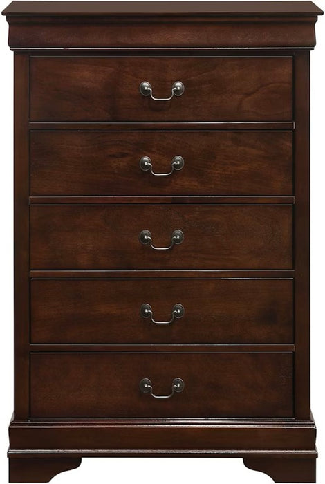 Elements International Louis Philippe Chest in Cherry - Faith Furniture (Manhattan, KS)