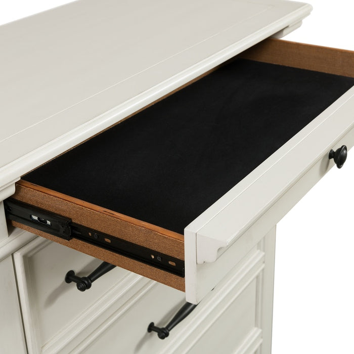 Elements International Slater 7 Drawer Chest in White - Faith Furniture (Manhattan, KS)
