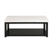 Marcello White Marble Rectangle Coffee Table - Faith Furniture (Manhattan, KS)
