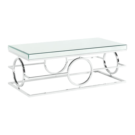 Pearl Rectangle Mirrored Coffee Table - Faith Furniture (Manhattan, KS)