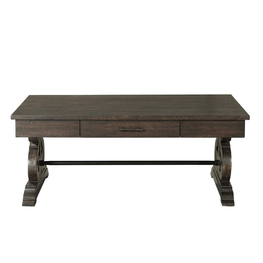 Stone Coffee Table w/ PU Base - Faith Furniture (Manhattan, KS)