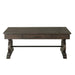Stone Coffee Table w/ PU Base - Faith Furniture (Manhattan, KS)