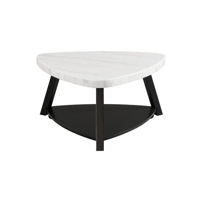 Trinity White Marble Top Coffee Table - Faith Furniture (Manhattan, KS)