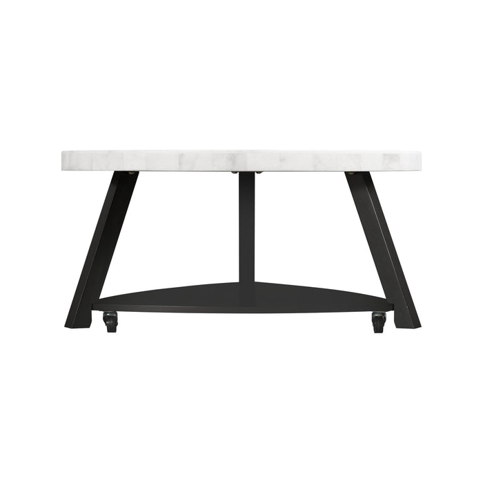 Trinity White Marble Top Coffee Table - Faith Furniture (Manhattan, KS)
