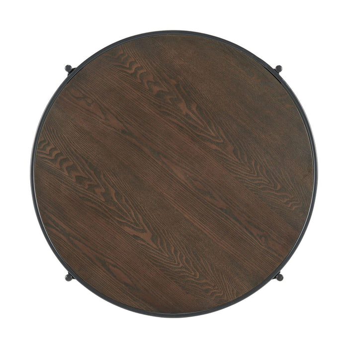 Vienna Round Coffee Table with Wooden Top - Faith Furniture (Manhattan, KS)
