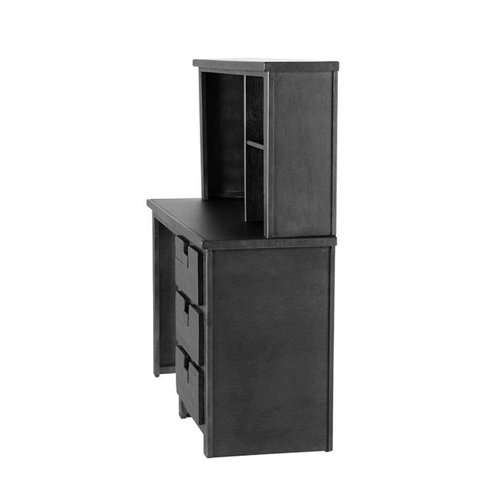 Elements International Vista Computer Desk with Hutch in Grey - Faith Furniture (Manhattan, KS)