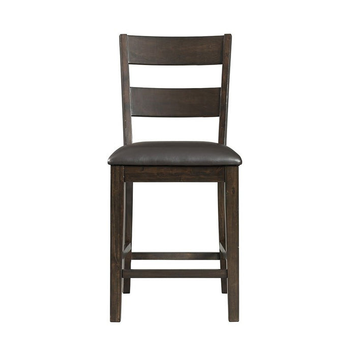 Elements International Mango Counter Height Side Chair (Set of 2) in Dark Brown - Faith Furniture (Manhattan, KS)