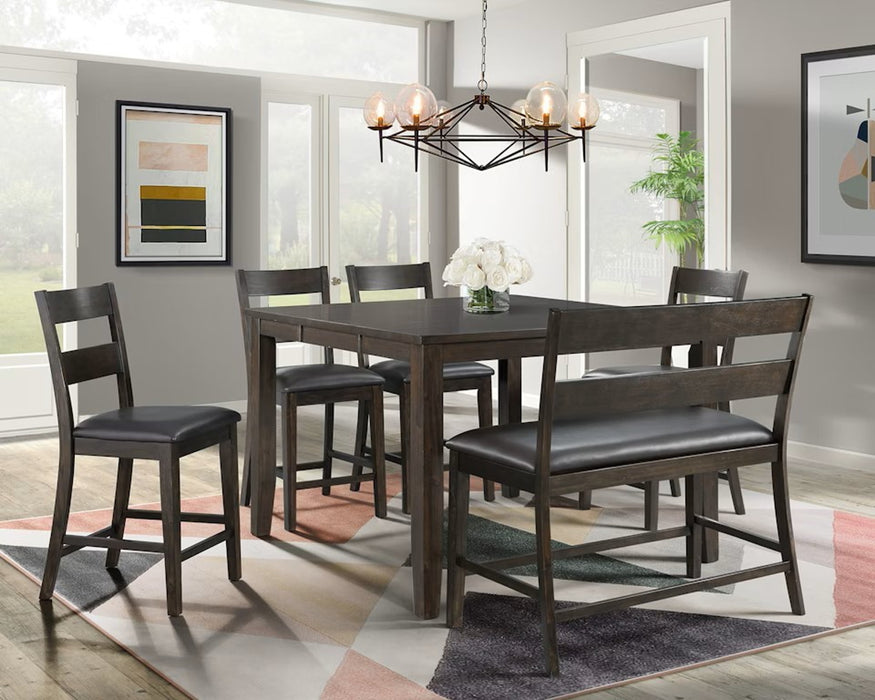 Elements International Mango Counter Height Side Chair (Set of 2) in Dark Brown - Faith Furniture (Manhattan, KS)