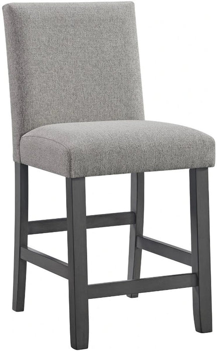 Elements International Seneca Counter Height Dining Chair (Set of 2) in Grey - Faith Furniture (Manhattan, KS)