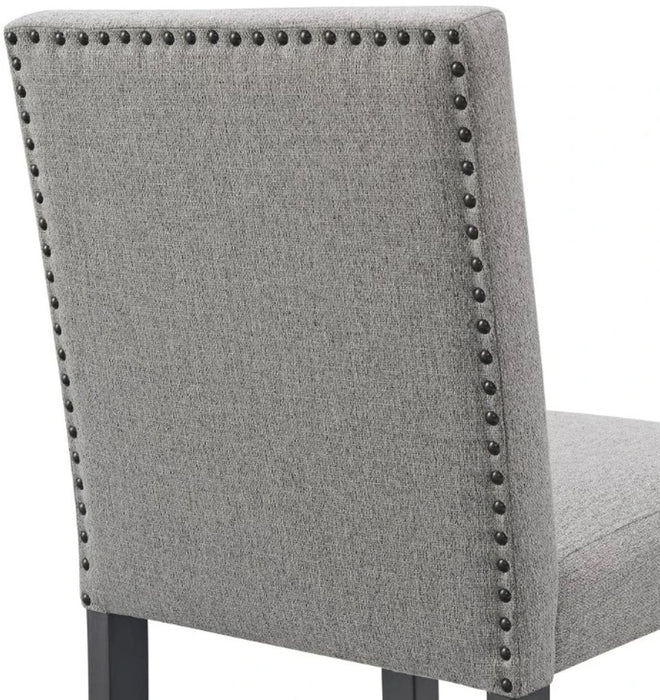 Elements International Seneca Counter Height Dining Chair (Set of 2) in Grey - Faith Furniture (Manhattan, KS)