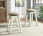 Elements International Stone 24 Inch Counter Height Stool (Set of 2) in White - Faith Furniture (Manhattan, KS)