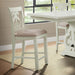 Elements International Stone Counter Height Swirl Back Side Dining Chair (Set of 2) in White - Faith Furniture (Manhattan, KS)