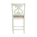 Elements International Stone Counter Height Swirl Back Side Dining Chair (Set of 2) in White - Faith Furniture (Manhattan, KS)