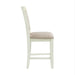 Elements International Stone Counter Height Upholstered Swirl Back Side Dining Chair (Set of 2) in White - Faith Furniture (Manhattan, KS)