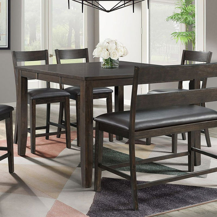 Elements International Mango Counter Height Dining Table in Dark Brown - Faith Furniture (Manhattan, KS)