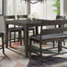 Elements International Mango Counter Height Dining Table in Dark Brown - Faith Furniture (Manhattan, KS)