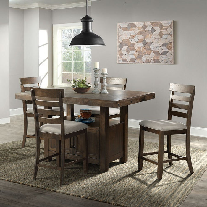 Elements International Colorado Counter Height Chair in Charcoal - Faith Furniture (Manhattan, KS)