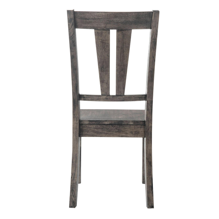 Nathan Fan Back Chair w. Wooden Seat of 2 - Faith Furniture (Manhattan, KS)