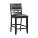 Amherst Counter Height Faux Leather Side Chair Set in Walnut of 2 - Faith Furniture (Manhattan, KS)