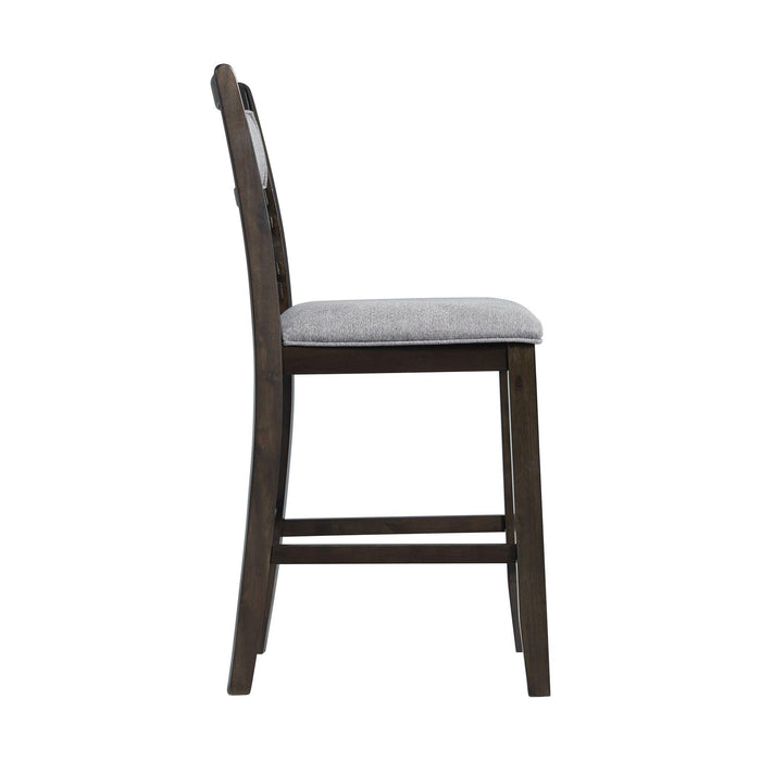 Amherst Counter Height Side Chair Set in Walnut of 2 - Faith Furniture (Manhattan, KS)
