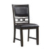 Amherst Standard Height Faux Leather Side Chair Set in Walnut of 2 - Faith Furniture (Manhattan, KS)