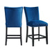 Francesca Blue Velvet Counter Height Chair Set of 2 - Faith Furniture (Manhattan, KS)
