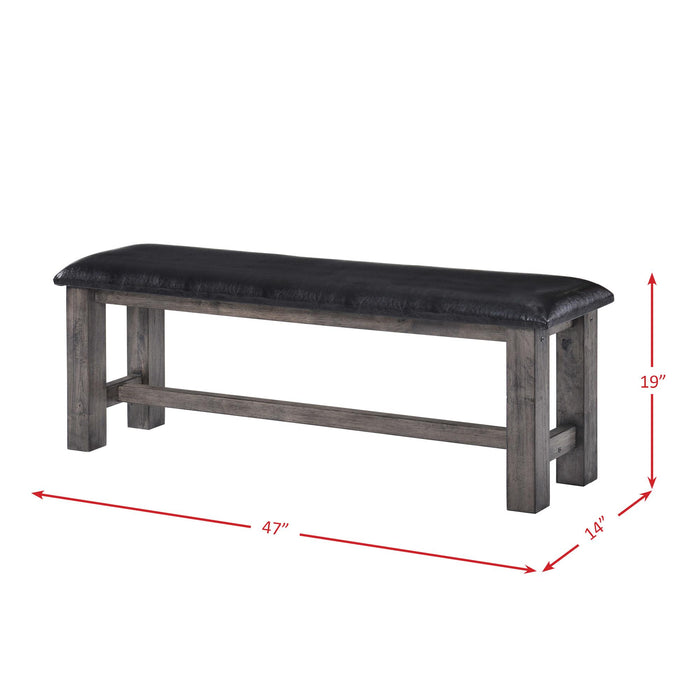 Nathan Bench w. PU Padded Seat - Faith Furniture (Manhattan, KS)