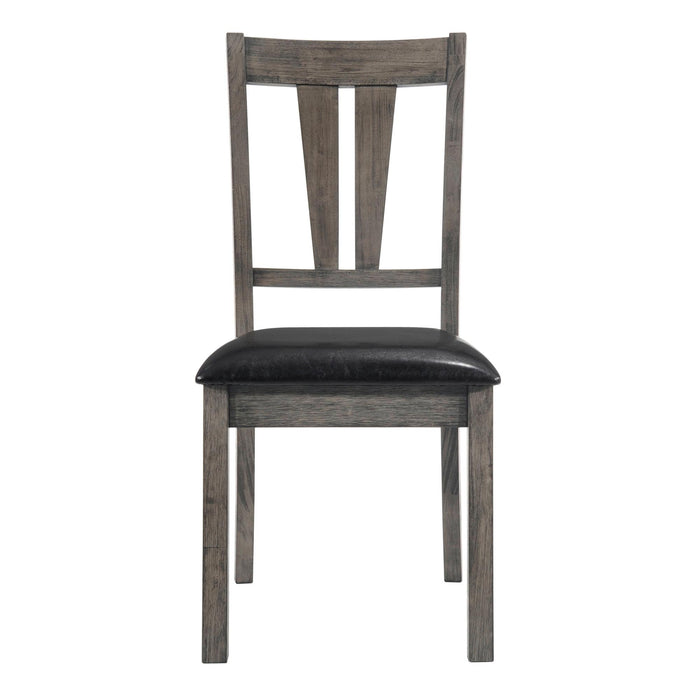 Nathan Fan Back Chair w. PU Seat of 2 - Faith Furniture (Manhattan, KS)