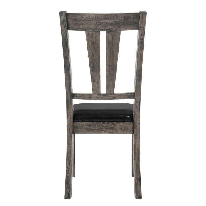 Nathan Fan Back Chair w. PU Seat of 2 - Faith Furniture (Manhattan, KS)