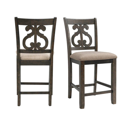 Stone Counter Swirl Back Side Chair Set of 2 - Faith Furniture (Manhattan, KS)