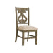 Stone Wooden Swirl Back Side Chair Set of 2 - Faith Furniture (Manhattan, KS)
