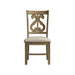 Stone Wooden Swirl Back Side Chair Set of 2 - Faith Furniture (Manhattan, KS)