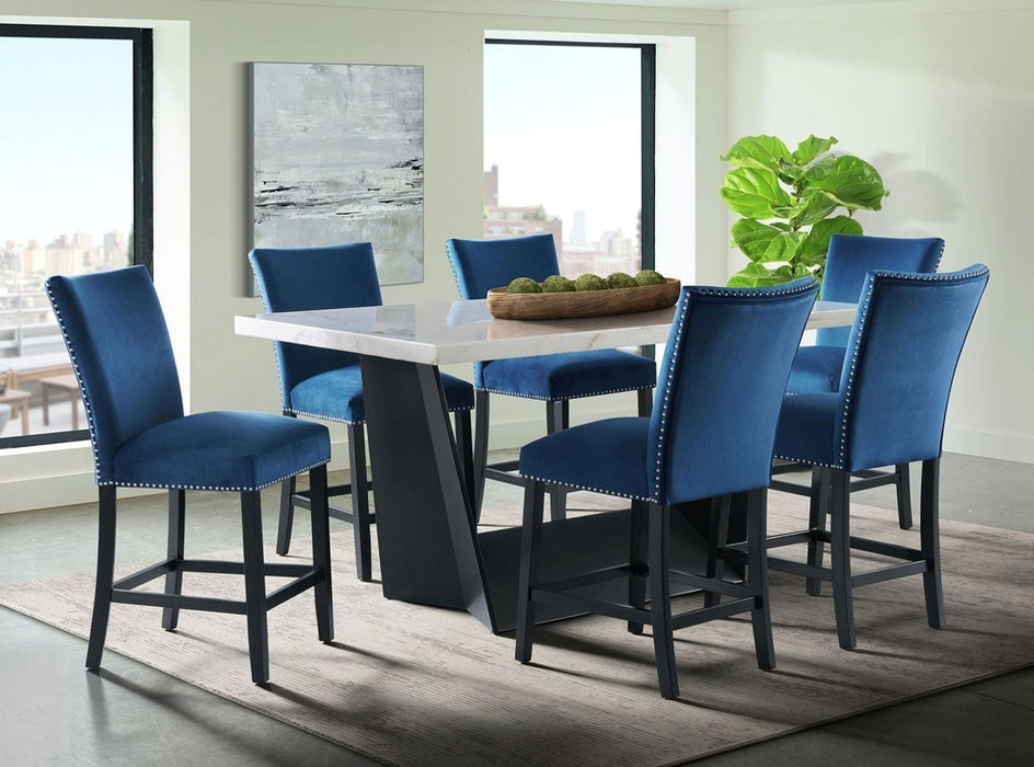 Elements International Beckley Counter Height Table in WhiteC - Faith Furniture (Manhattan, KS)