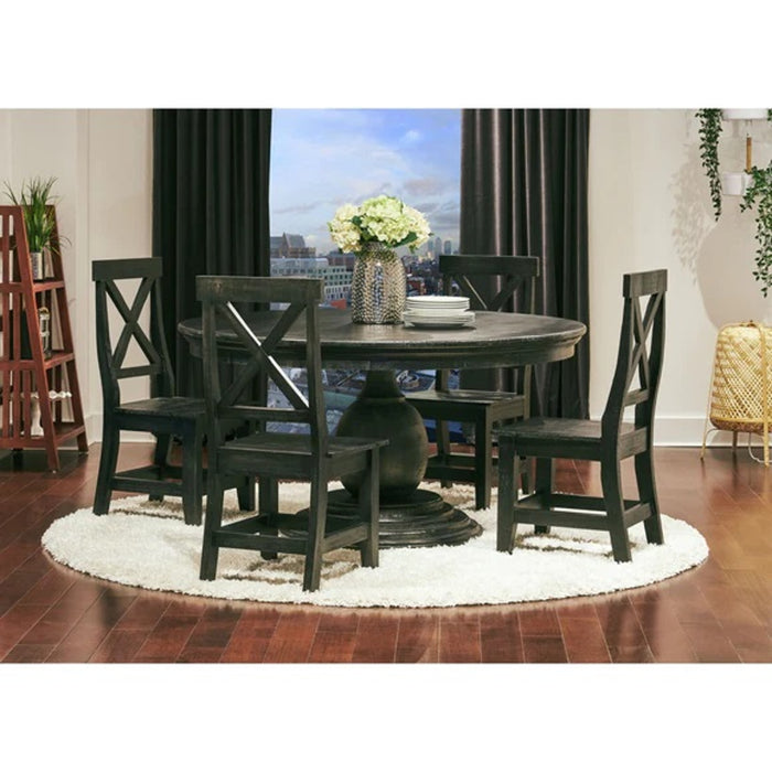 Elements International Britton Mary Dining Table in Charcoal - Faith Furniture (Manhattan, KS)